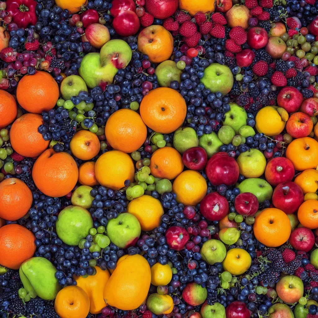 Image similar to 8 k award winning photo of fruits