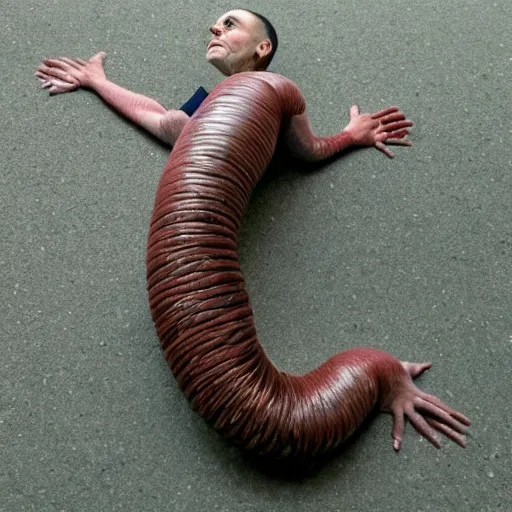 Image similar to a human worm