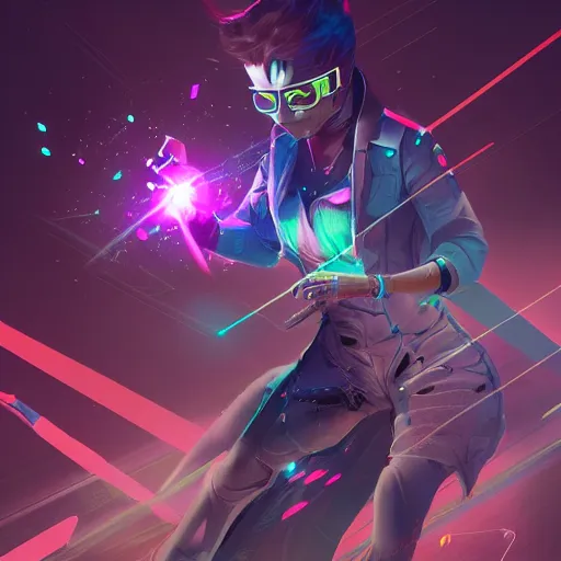 Prompt: cute modern cyberpunk cat fighting with a laser sword, full body, artstation, highly detailed, colorfull, digital painting, deep focus, sharp, smooth, rossdraws, dinamic lighthing, cinematic, hd wallpaper