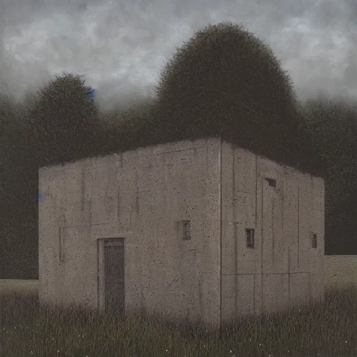 Image similar to a building in a landscape, by lee madgwick