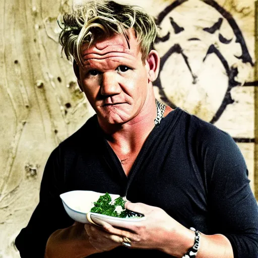 Prompt: gordon ramsay in lord of the rings followship of the ring