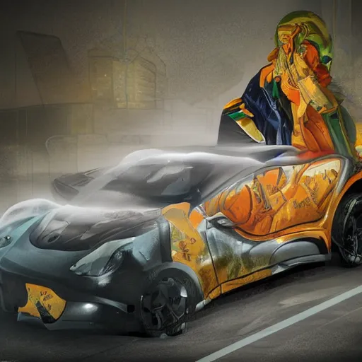 Image similar to car Ash Thorp khyzyl saleem car : medium size: on the coronation of napoleon: in oil liquid : 7, u, x, y, o graffiti big size forms: Kazimir Malevich big size forms : zaha hadid architecture big size forms: brutalist medium size forms: sci-fi futuristic setting: ultra realistic phtotography, keyshot, unreal engine 5, high reflections oil, liquid high glossy, high specularity, ultra detailed, 4k, 8k, 16k