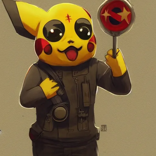 Prompt: portrait of a communist pikachu in team fortress 2 style, epic, tragic, military art, fantasy, dieselpunk, hd shot, digital portrait, beautiful, artstation, comic style, by artgerm, guy denning, jakub rozalski, magali villeneuve and charlie bowater