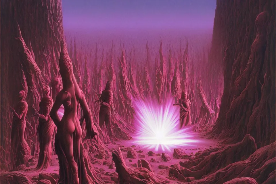 Image similar to divine light, wayne barlowe.