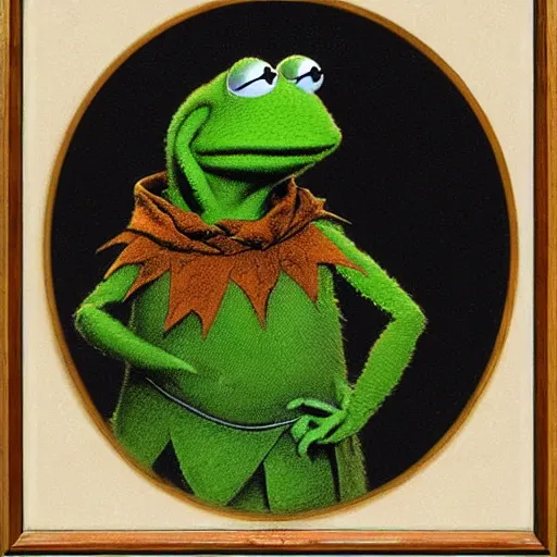 Prompt: Kermit the Frog by Gustave Doré