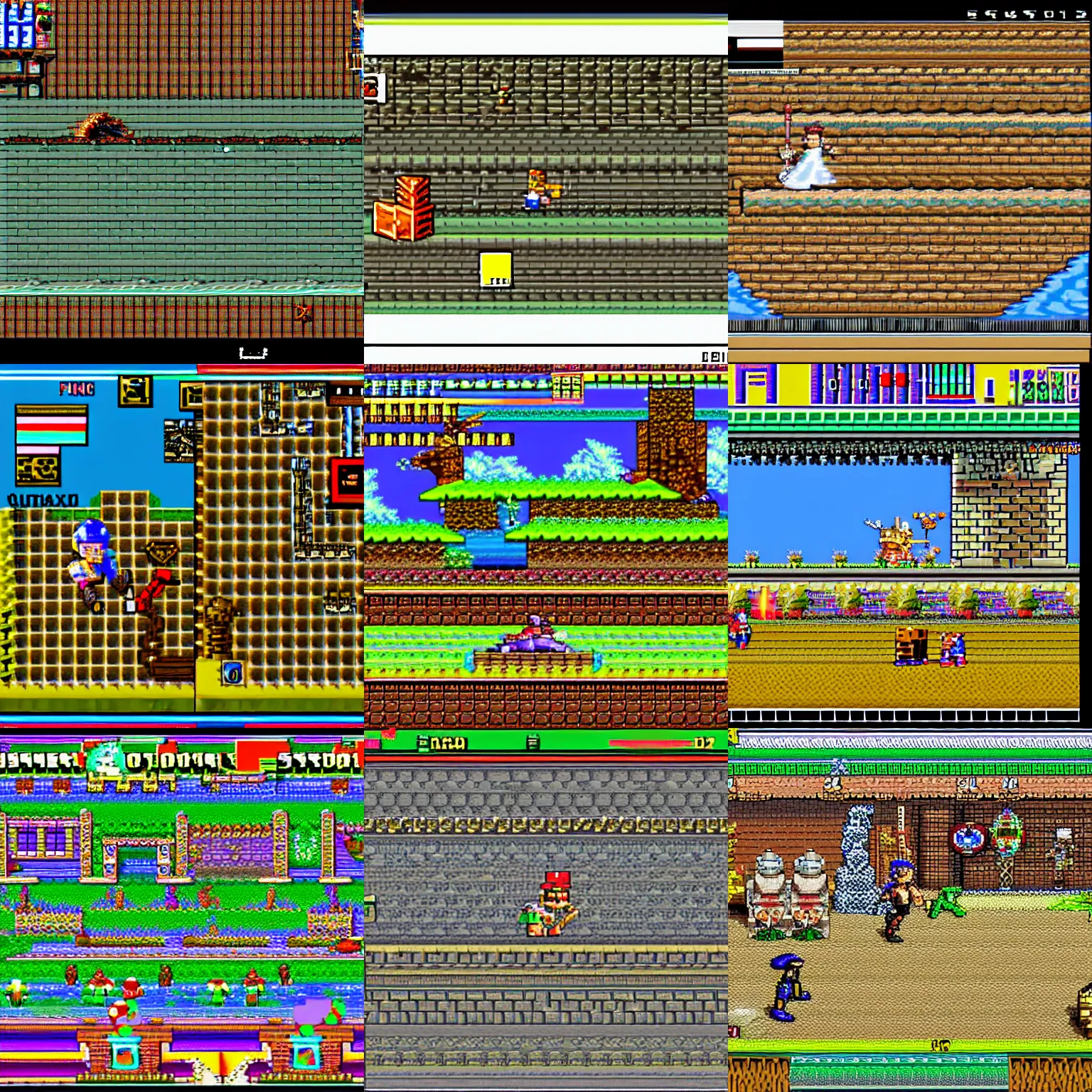 Prompt: 16bit videogame screenshot of qix