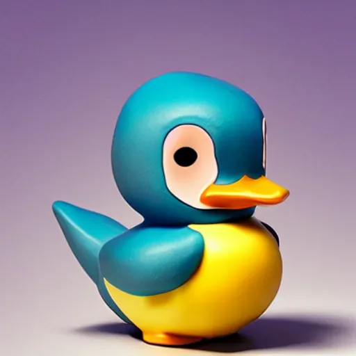 Image similar to funny rubber cute duck monster by artgerm and beeple and charlie bowater, soft lighting, solid background,