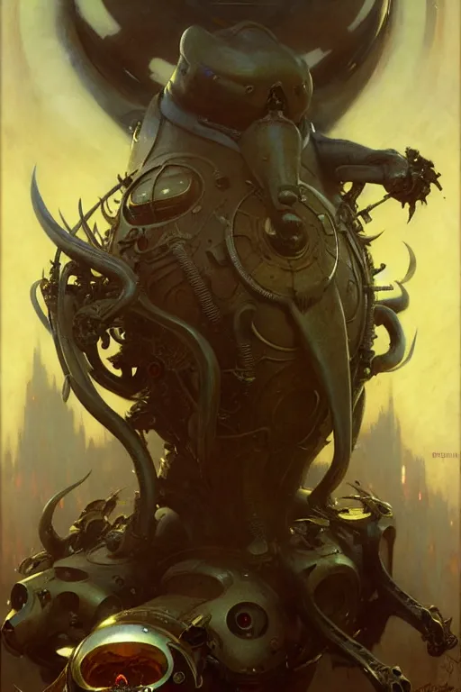 Image similar to dr eggman by gaston bussiere bayard wu, greg rutkowski, giger, maxim verehin