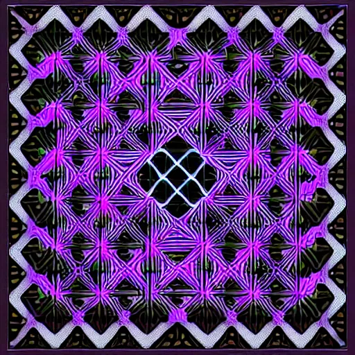 Prompt: A cellular automata cryptopunk created with sacred geometry nft pfp