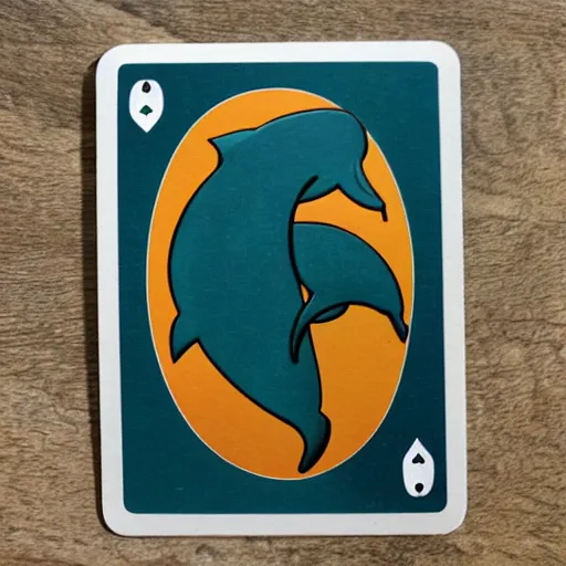 Prompt: dolphin-themed playing cards