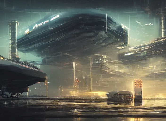 Prompt: cult of technology, exterior, cyberpunk, shinning lighting, side view, scifi, machines, ocean animals, artificial intelligence!!, ultra realistic, highly detailed, brain in a vat!!, futuristic landscape, citadel, industrial, city, atmosphere, highlighted, cinematic, art by jan urschel and neil blevins, sharp focus