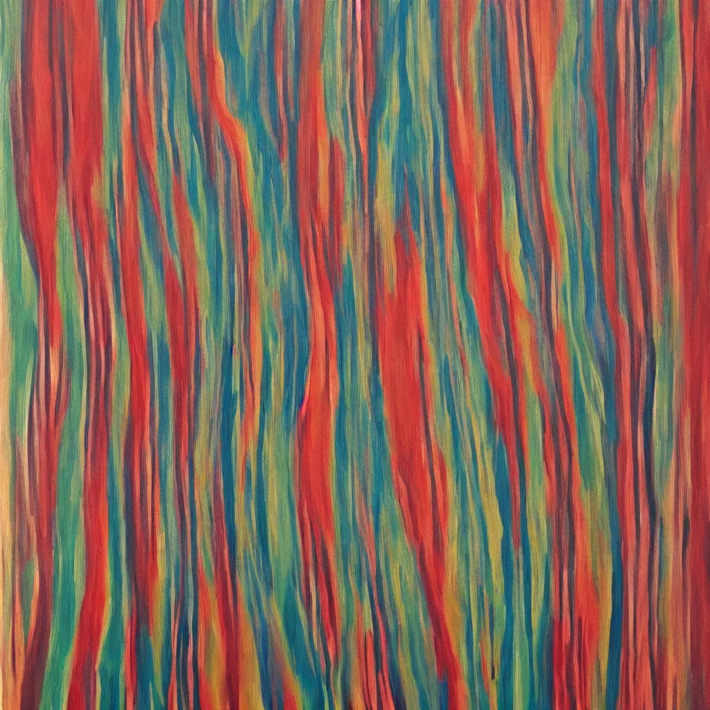 Image similar to oil painting, stripes on canvas