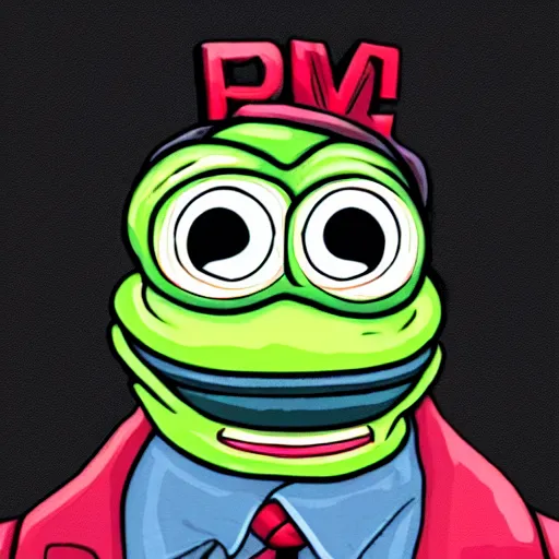 Image similar to anthropomorphic pepe