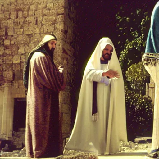 Image similar to photo of mirtha legrand talking with jesus in jerusalem in the first century