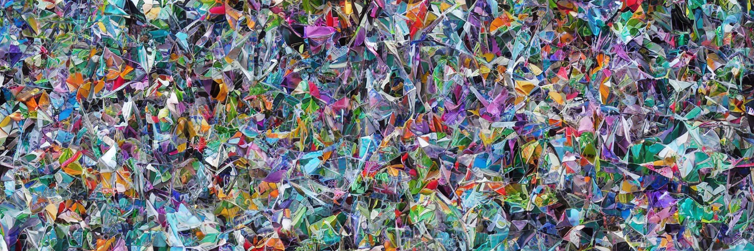 Image similar to abstract human body, Fine Art, Street Art, Mural, Modular Origami