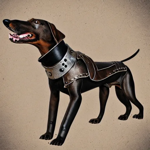 Image similar to steampunk greyhound dog