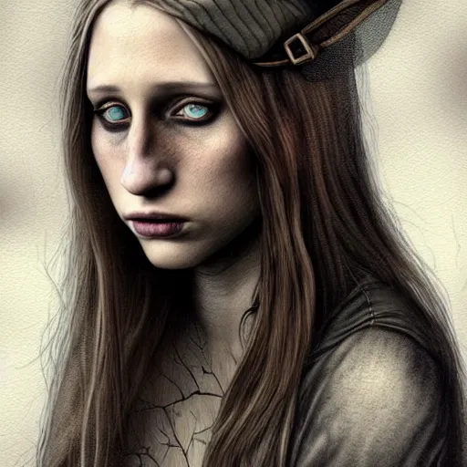 Image similar to gorgeous female Taissa Farmiga witch, realistic character concept, full body shot, spooky, black magic, illustration, symmetrical face and body, realistic eyes, cinematic lighting, hyperdetailed, detailed realistic symmetrical eyes, cgsociety, high resolution, Charlie Bowater, Tom Bagshaw, single face, insanely detailed and intricate, beautiful, elegant, dark forest and trees