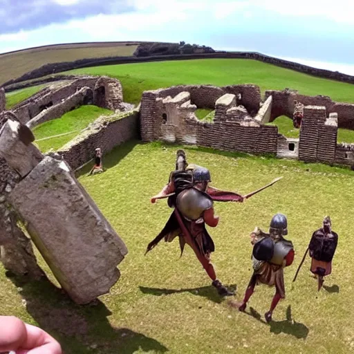 Image similar to gopro footage of the roman invasion of britain