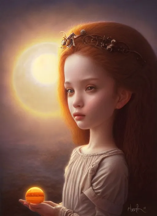 Prompt: highly detailed portrait of the sun, unreal engine, nicoletta ceccoli, mark ryden, earl norem, lostfish, global illumination, detailed and intricate environment