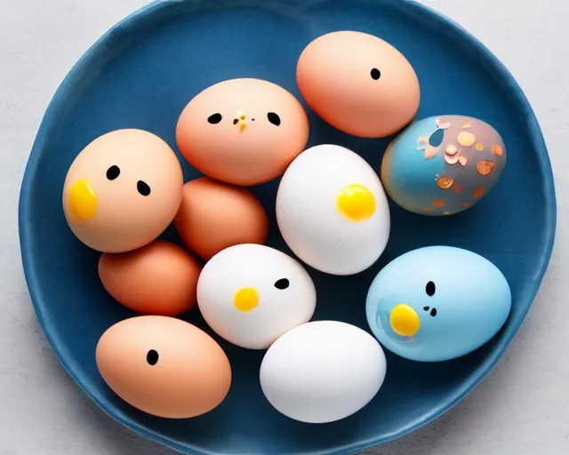 Image similar to eggs with happy faces on them. they are happy to be smoking. cracked