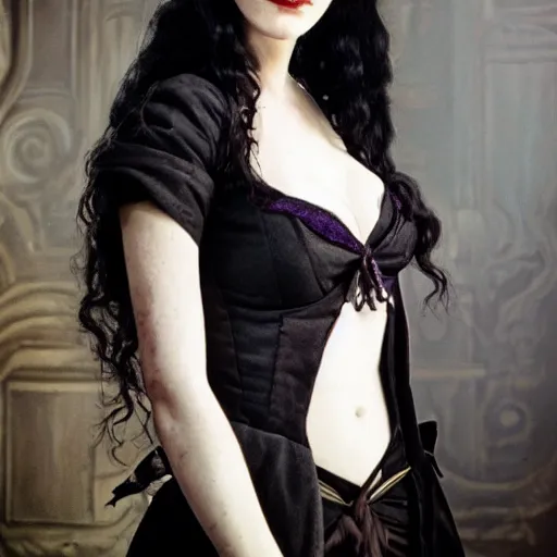 Image similar to portrait of a young eva green as yennefer from the witcher