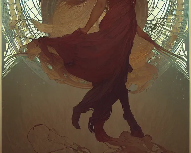 Prompt: a full body illustration of Lady of the Entropy by greg rutkowski and alphonse mucha,In style of digital art.hyper detailed,smooth, sharp focus,trending on artstation