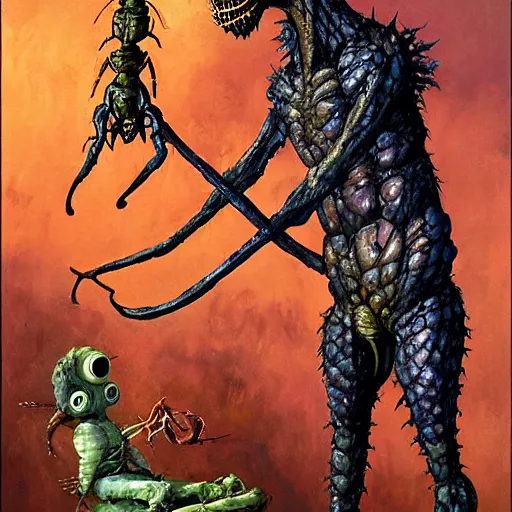Prompt: insecticide monster by brom