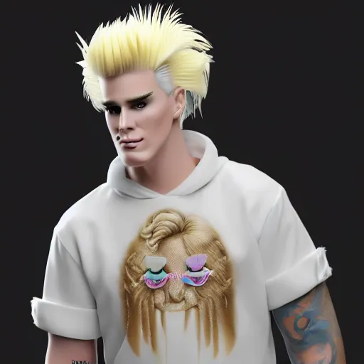 Prompt: vanilla ice but his hair is made out of ice cream vanilla ice cream his hair is completely made out of vanilla vanilla ice cream, realistic, hyperrealistic, ultra realistic, real, real world, highly detailed, very detailed, extremely detailed, intricate details, 8 k resolution, hd quality