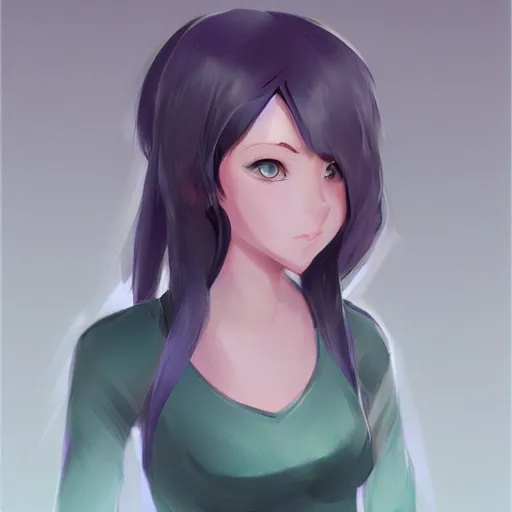 Image similar to female character inspired by marnie from pokemon, digital artwork cushart krenz
