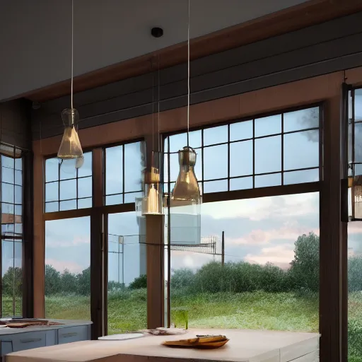 Prompt: kitchen roof lantern led strip lighting, realistic, wide shot, octane render, house and home, home and garden, hyper realistic, high quality, highly detailed, hd, beautiful, cinematic, 8 k, unreal engine,