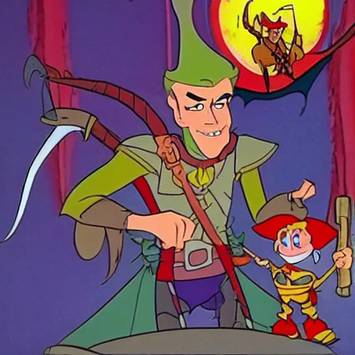 Image similar to The further adventures of Dirk the Daring, of Dragon's Lair, from Don Bluth studios