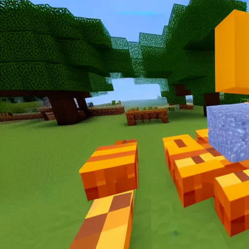 Image similar to minecraft made of cheese