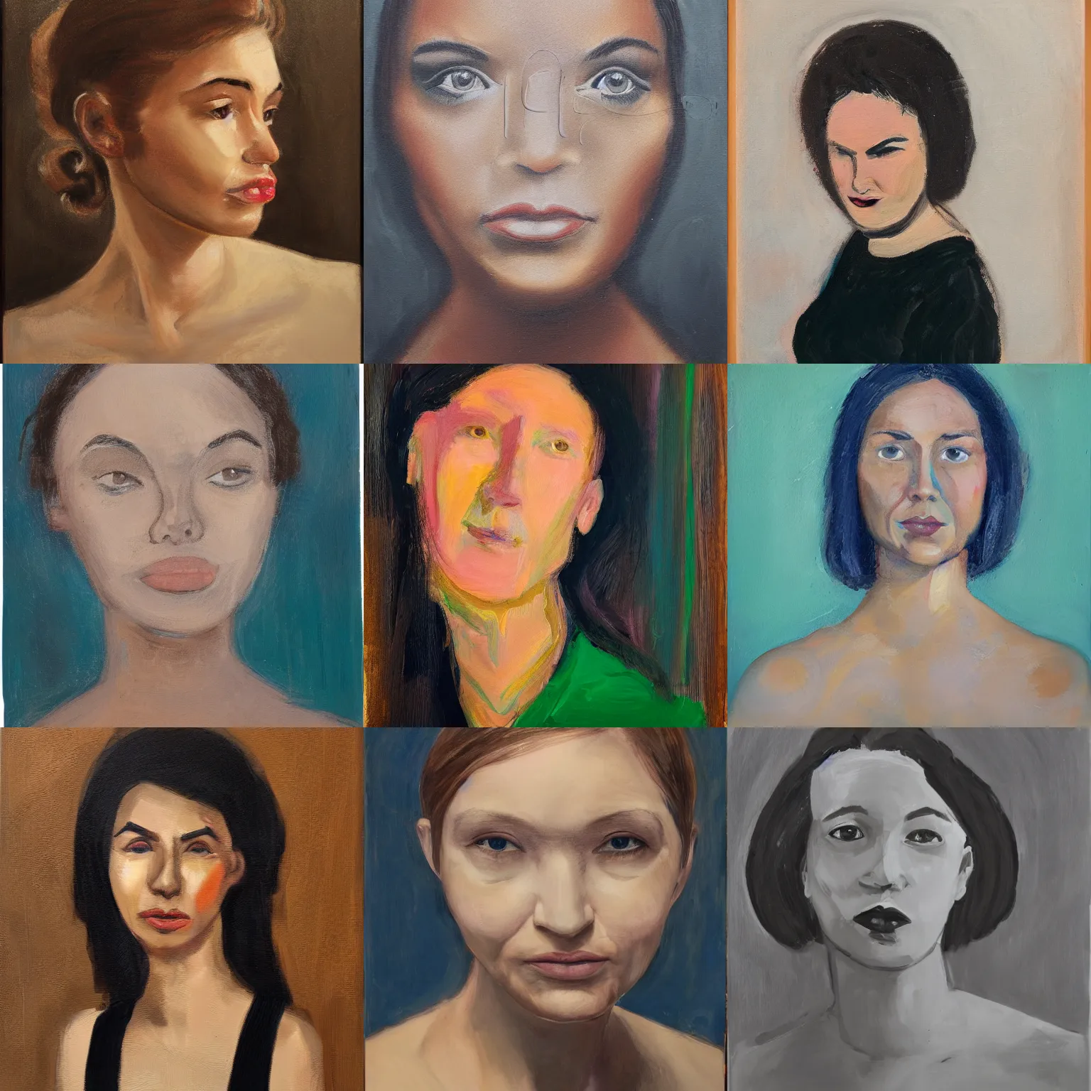 Prompt: woman, face, studio portrait