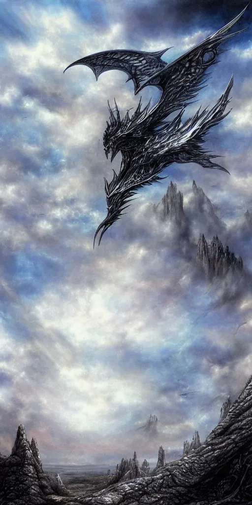 Image similar to Luis royo background sky airbrush art