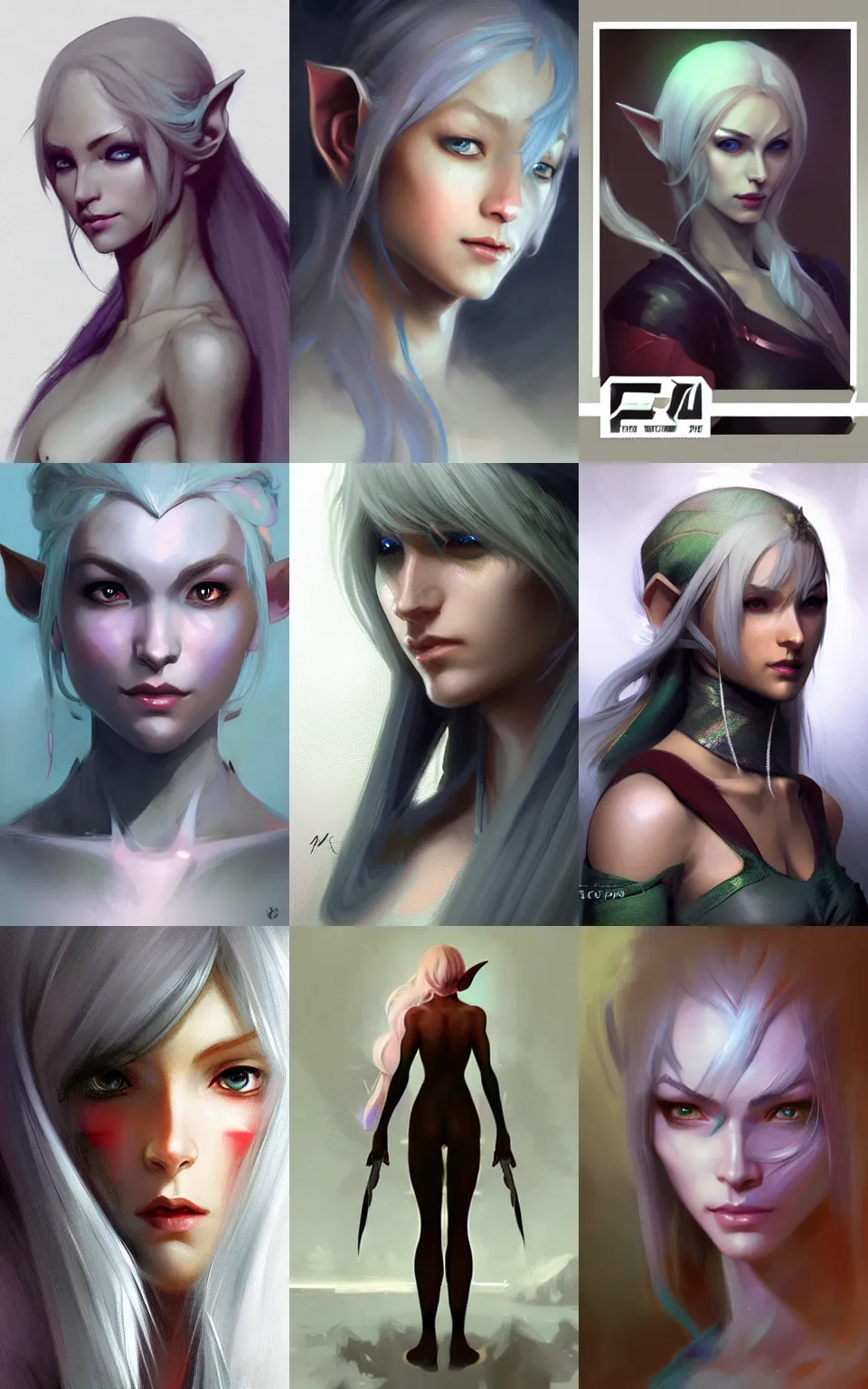 Prompt: character concept portrait, drow elf, style in digital painting, concept art, smooth, sharp focus, illustration, from metal gear, by ruan jia and mandy jurgens and william - adolphe bouguereau, artgerm