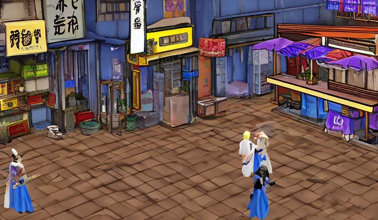 Image similar to screenshot from a first - person rpg game set in binondo
