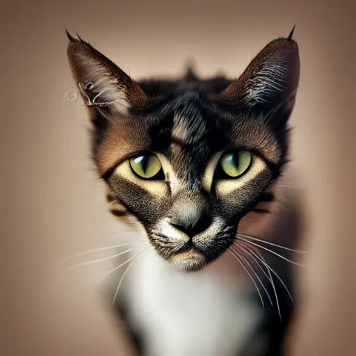 Image similar to a feline goat - cat - hybrid, animal photography