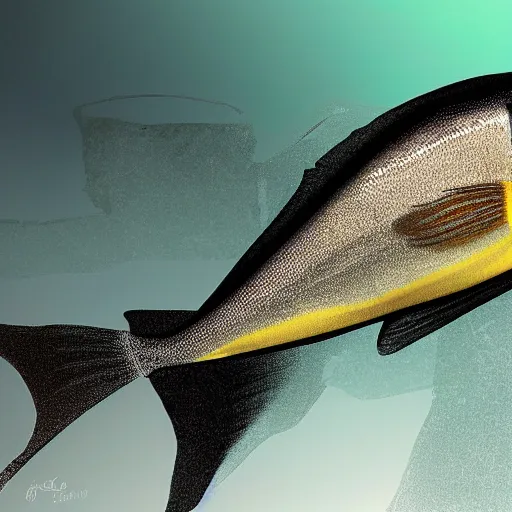 Image similar to A fish with eyelashes, digital art, photorealistic
