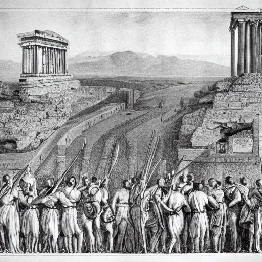 Image similar to pencil illustration of the roman empire