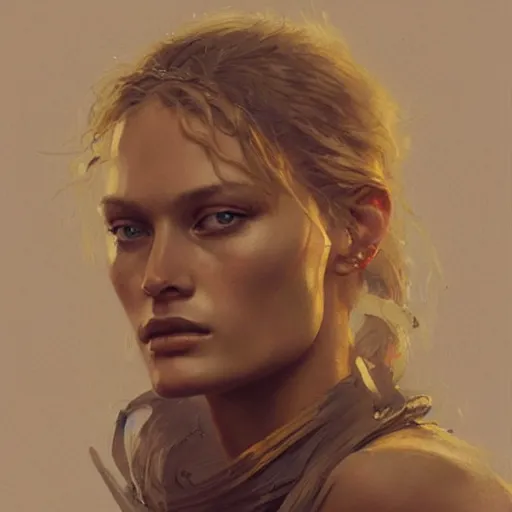 Prompt: portrait of edita vilkeviciute, detailed face, greg rutkowski, intricate, elegant, highly detailed,