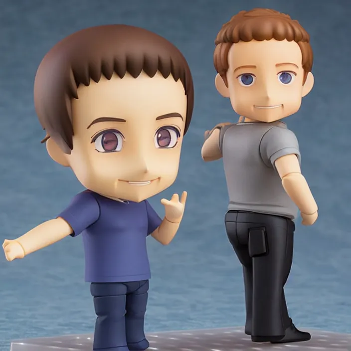 Image similar to Mark Zuckerberg, An anime nendoroid of Mark Zuckerberg, figurine, detailed product photo