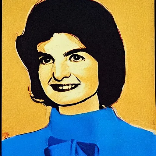 Prompt: painting of jacqueline kennedy. art by andy warhol during golden hour. extremely detailed. beautiful. 4 k. award - winning.