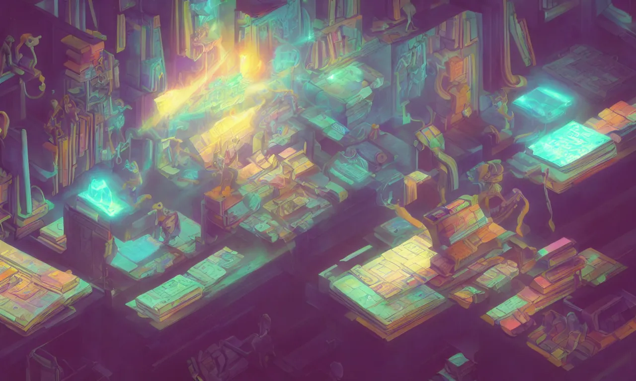 Prompt: workstations, kerberos realm, faked ticket close up, wizard reading a directory, pastel colours ravine, 3 d art, digital illustration, perfect lighting