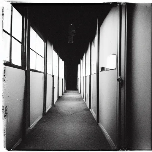 Prompt: Maybe there is an entity in the backrooms, analog photography