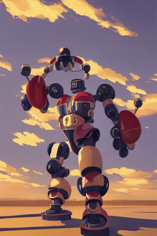 Image similar to metabots medabots medarotto medarot robot minimalist comics, behance hd by jesper ejsing, by rhads, makoto shinkai and lois van baarle, ilya kuvshinov, rossdraws global illumination ray tracing hdr radiating a glowing aura