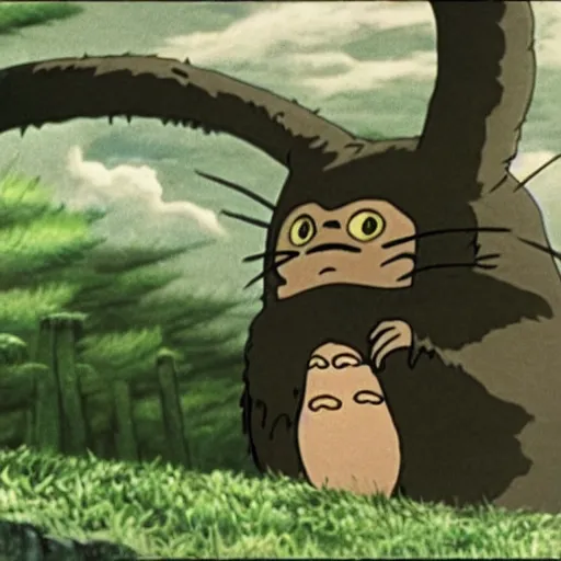 Prompt: A still of harry potter in My Neighbor Totoro (1988)