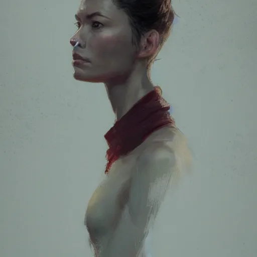 Image similar to portrait of a woman by greg rutkowski, naomi nagata from the expanse book series, very tall and slender, highly detailed portrait, scifi, digital painting, artstation, concept art, smooth, sharp foccus ilustration, artstation hq