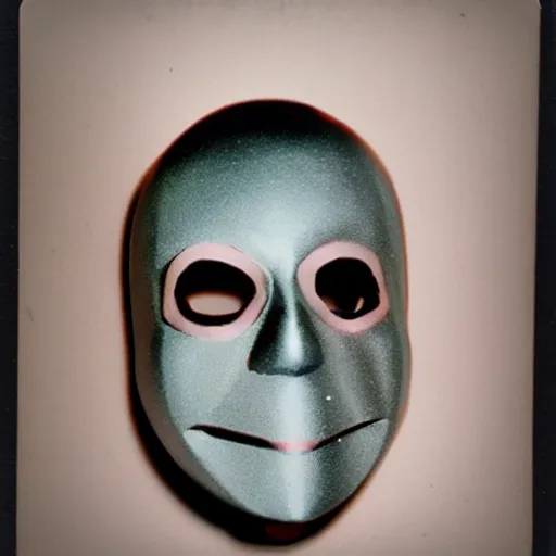 Image similar to polaroid of a halloween mask