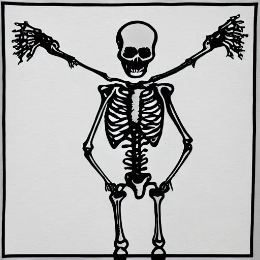 Image similar to a beautiful skeleton dancing