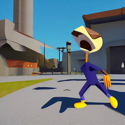 Image similar to Road Runner as a character in Human Fall Flat